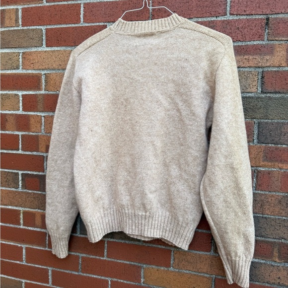 Vintage Fall River Knitting Mills Shetland Wool Blend Sweater Camel Tan size m - Picture 3 of 5
